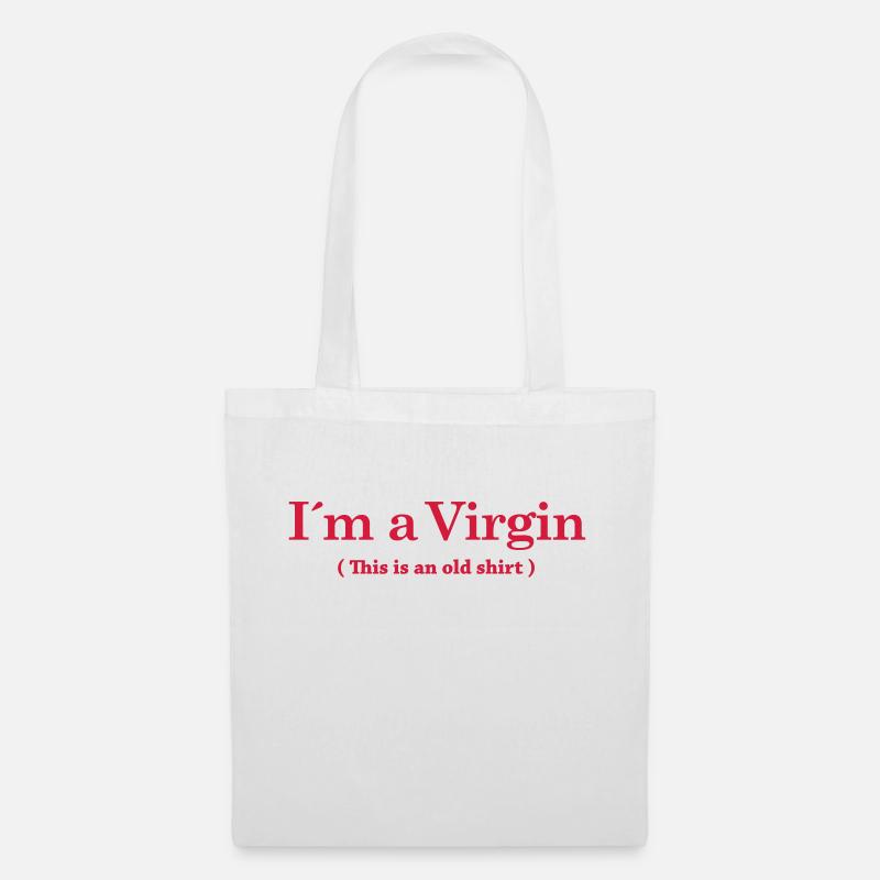 I m a Vrigin This is an old shirt - Tote Bag - white