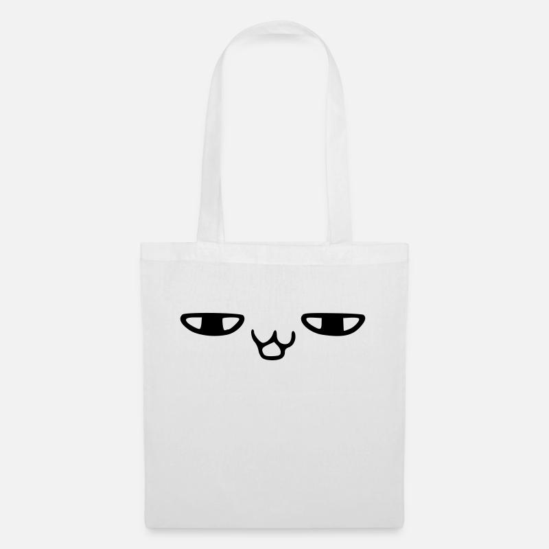 kawaii_face_17 - Stoffbeutel - Weiß