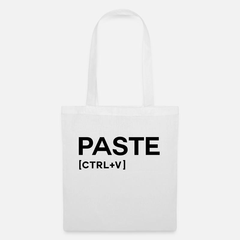 PASTE CTRL BLACK - Sac en tissu - blanc