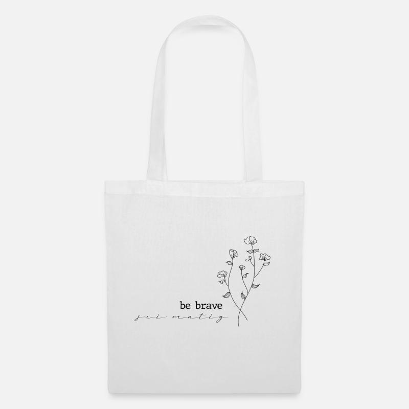 Statement - be brave - Christian gift - Tote Bag - white