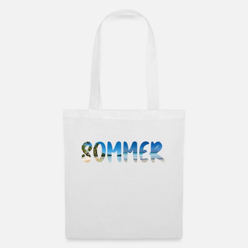 Sommer Design - Stoffbeutel - Weiß