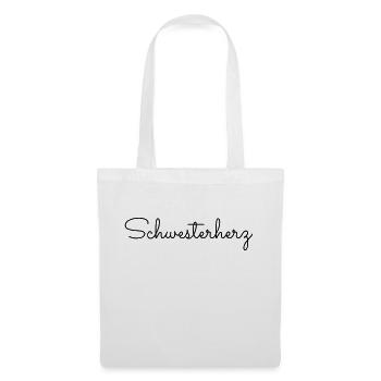 Schwesterherz - Stoffbeutel - Weiß - Vorne