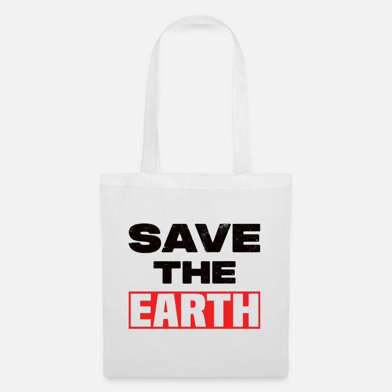 Save The Earth - Stoffbeutel - Weiß