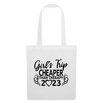 Girl's Trip Cheaper Than Therapy 2023 Girls Party - Tote Bag - white - Front