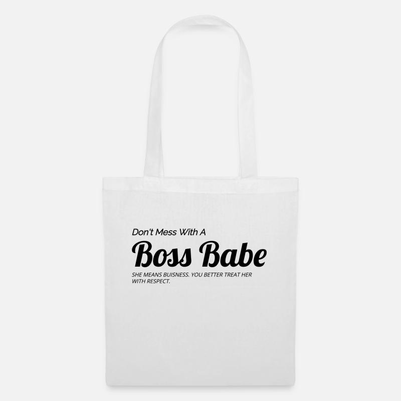 boss babe don t mess with - Stoffbeutel - Weiß