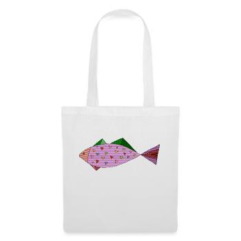 Poisson - Sac en tissu - blanc - Devant