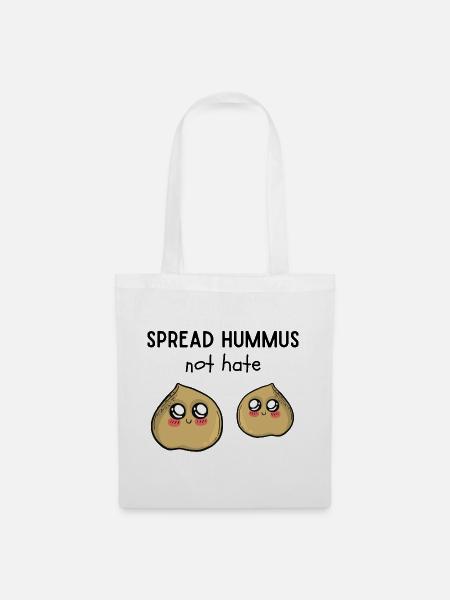 Spread Hummus not hate - Stoffbeutel - Weiß