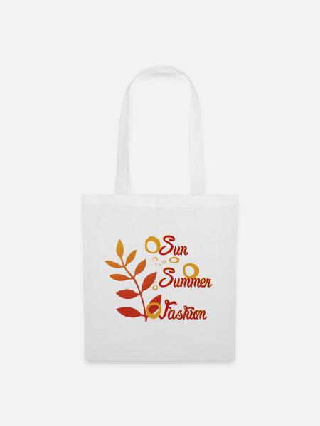 Palmen Sonne Sommer Fashion Gifts Geschenke - Stoffbeutel - Weiß