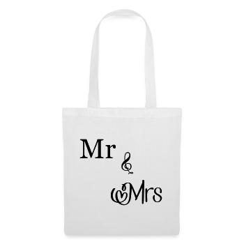 Mr and Mrs - Stoffbeutel - Weiß - Vorne