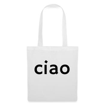 Ciao – Klassisches italienisches Grußdesign - Stoffbeutel - Weiß - Vorne