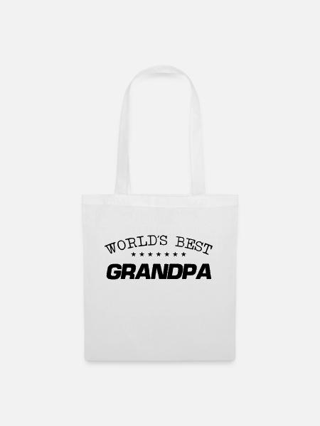 worlds best grandpa - Stoffbeutel - Weiß
