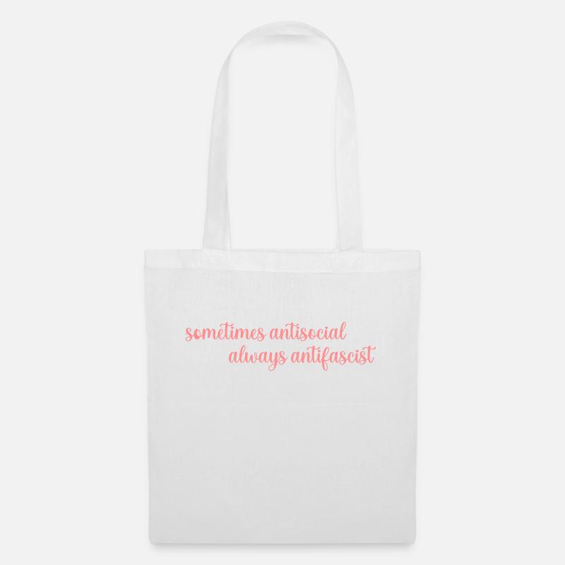 Sometimes antisocial - Always antifascist - Stoffbeutel - Weiß