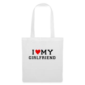 J’aime ma copine - Sac en tissu - blanc - Devant