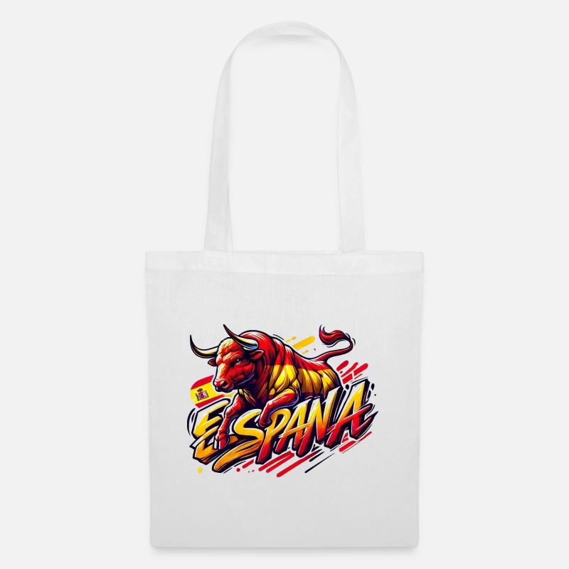Espana Spanien Bullen Design - Stoffbeutel - Weiß