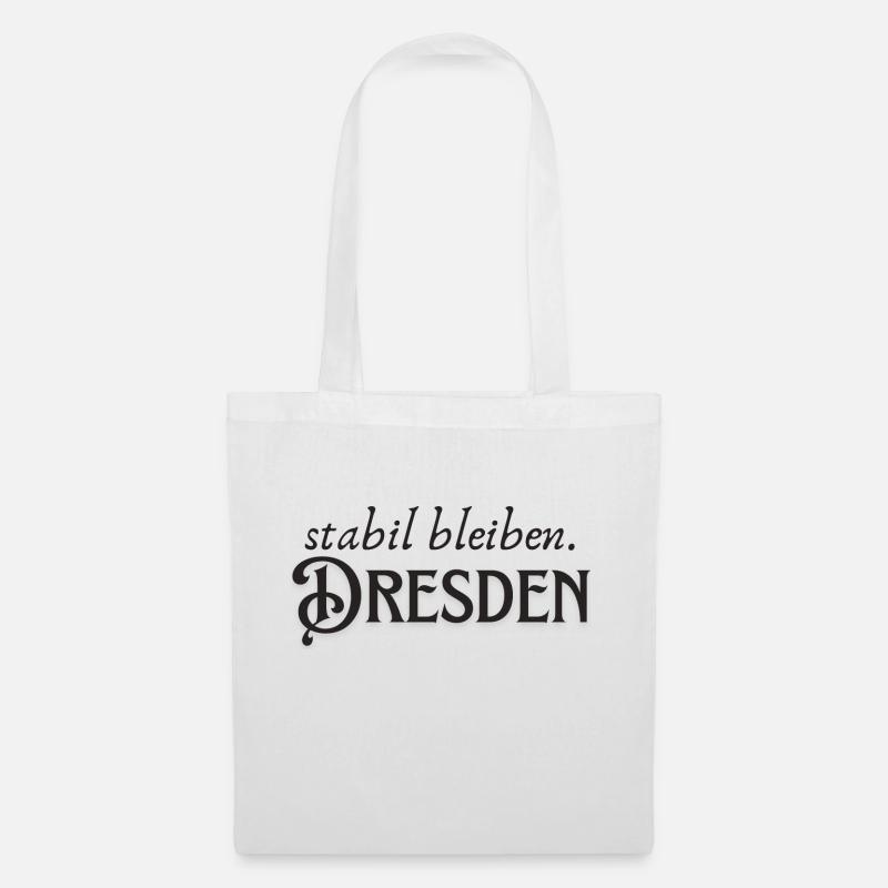 Stabil bleiben Dresden - Stoffbeutel - Weiß
