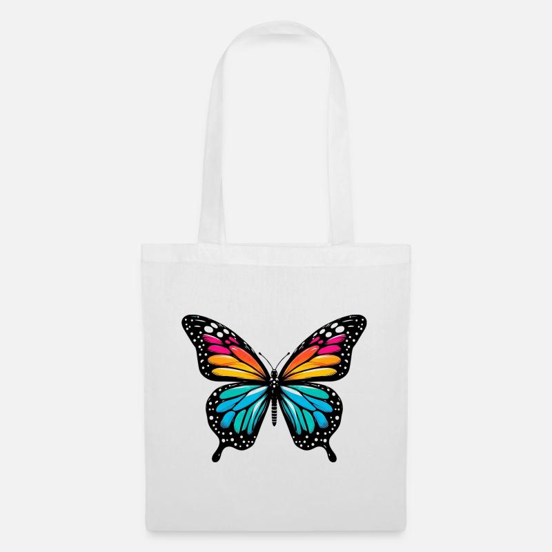 Schmetterling - Stoffbeutel - Weiß