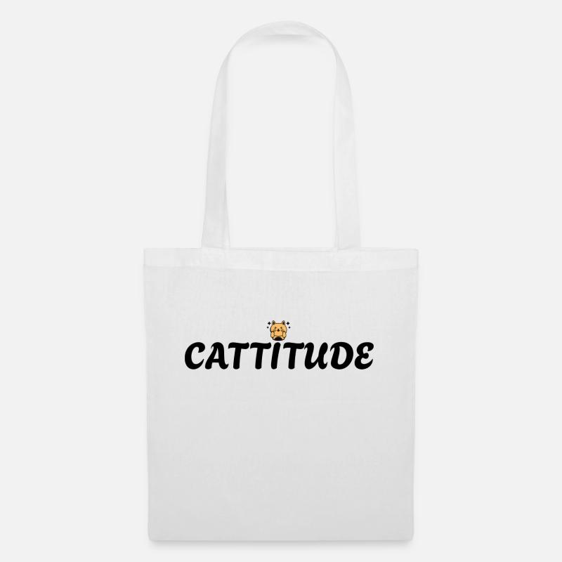 Catitude Designs - Tote Bag - white