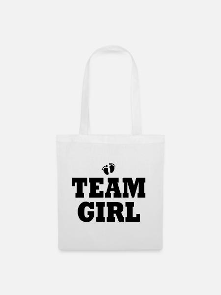 Team girl - Stoffbeutel - Weiß