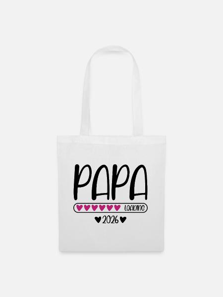 Papa 2026 loading - Stoffbeutel - Weiß
