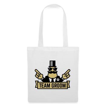 Team Groom (Pointage Enterrement de vie de garçon et de garçon 2C) - Sac en tissu - blanc - Devant