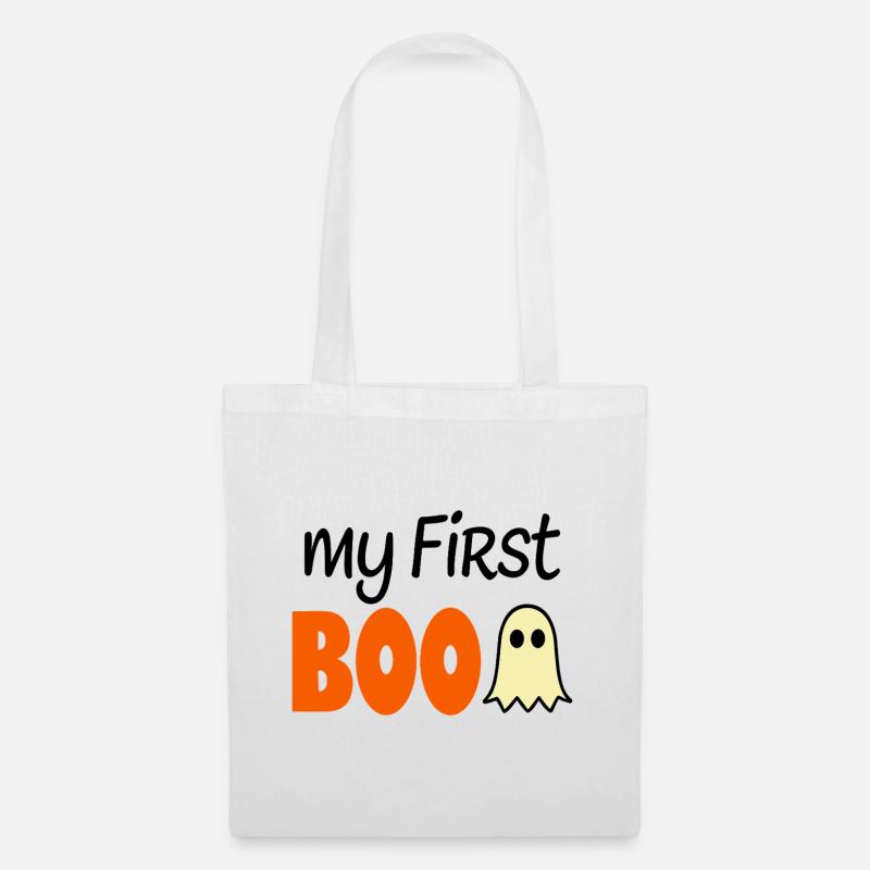 My First Boo - Halloween Baby Spruch - Stoffbeutel - Weiß