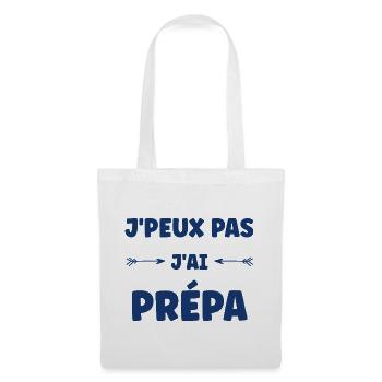 J'peux pas j'ai prépa - Sac en tissu - blanc - Devant