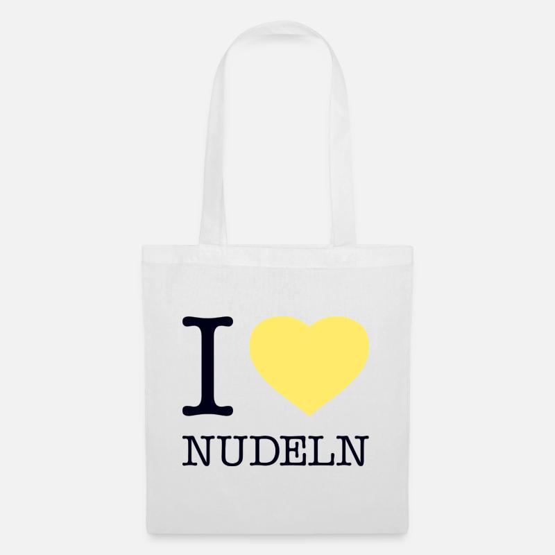 I love Nudeln - Stoffbeutel - Weiß