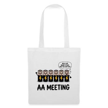 Réunion des AA - T-shirt Anonymes Alcooliques drôles - Sac en tissu - blanc - Devant