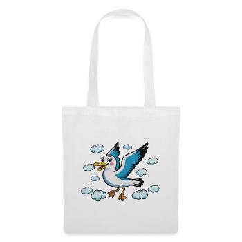 Clouds Flight Seagull Cartoon - Tote Bag - white - Front