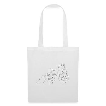 Excavatrice - Sac en tissu - blanc - Devant