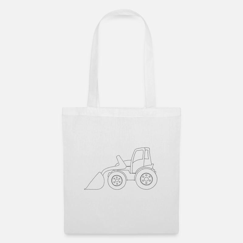 Excavator - Tote Bag - white