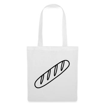 baguette - Sac en tissu - blanc - Devant