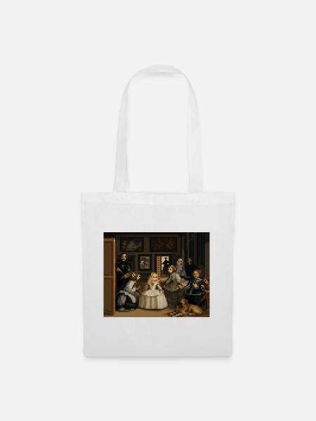 Pixelierte Las Meninas - Stoffbeutel - Weiß
