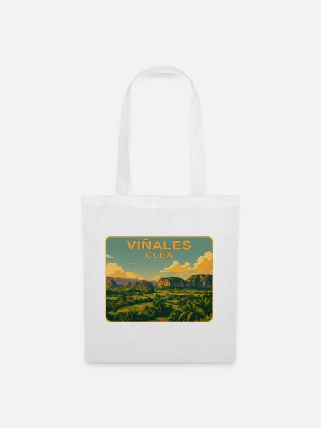 Vinales Kuba - Stoffbeutel - Weiß
