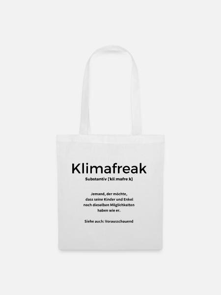 Klimafreak Vorausschauend - Stoffbeutel - Weiß