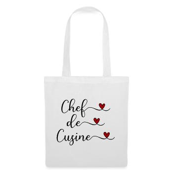 Koch - Chef de Cuisine - Stoffbeutel - Weiß - Vorne