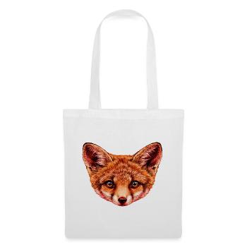 fuchsbaby Kopf Illustration - Stoffbeutel - Weiß - Vorne