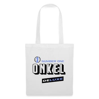 Onkel Number One Deluxe Bester Familie  - Stoffbeutel - Weiß - Vorne