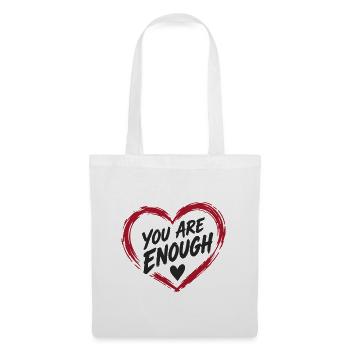 You Are Enough – Herz der Selbstliebe - Stoffbeutel - Weiß - Vorne
