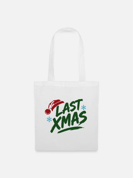 Last Xmas Brush Logo - Stoffbeutel - Weiß