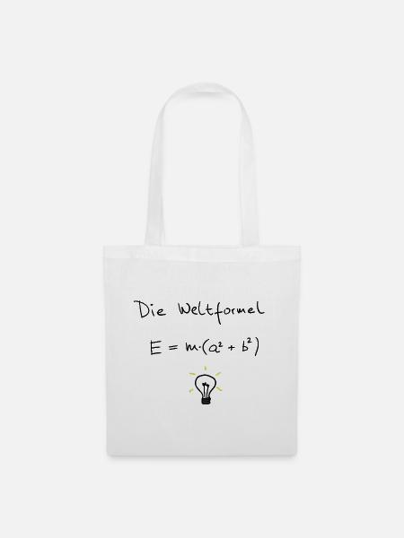 Die Weltformel (handgeschrieben) - Stoffbeutel - Weiß