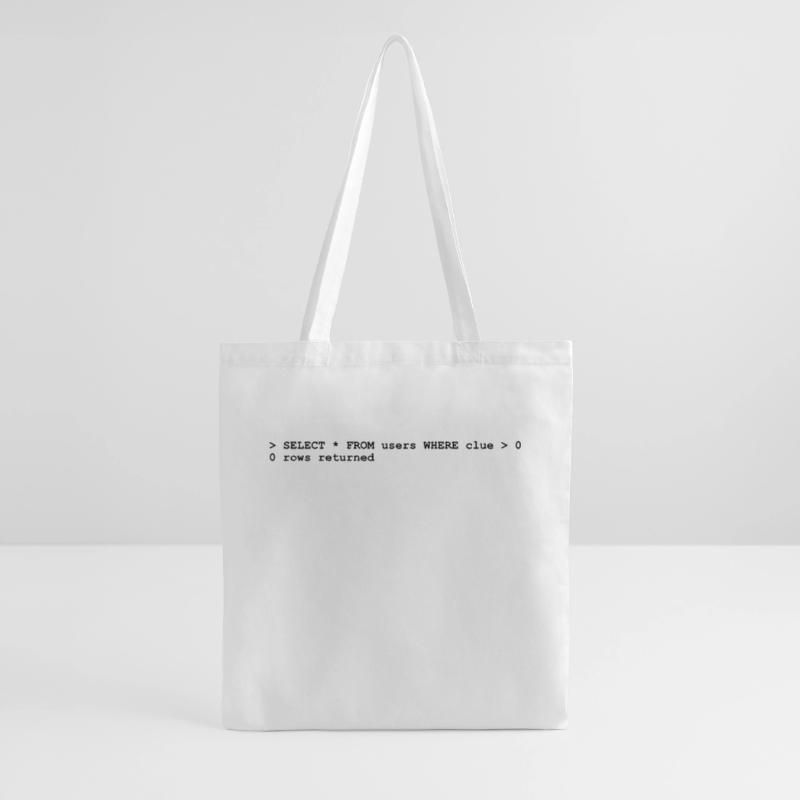Coder No Clue (1c, NEU) Sac en tissu
