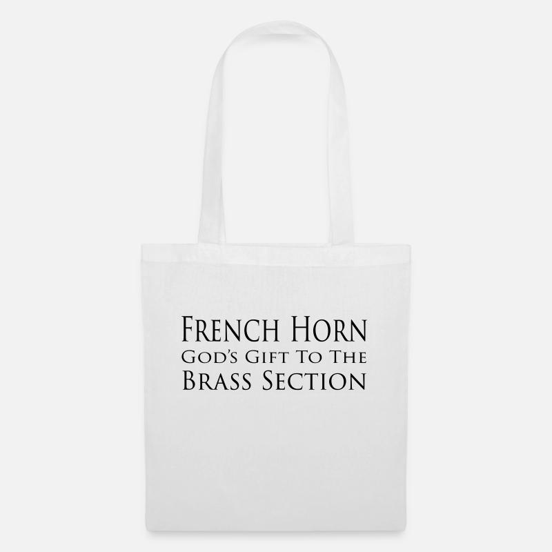 French Horn God's gift to the Brass Section - Stoffbeutel - Weiß