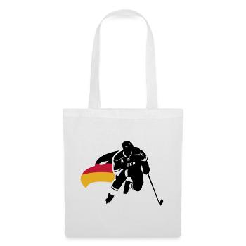 DEUTSCHLAND EISHOCKEY GER STÜRMER MIT ADLERKOPF - Stoffbeutel - Weiß - Vorne