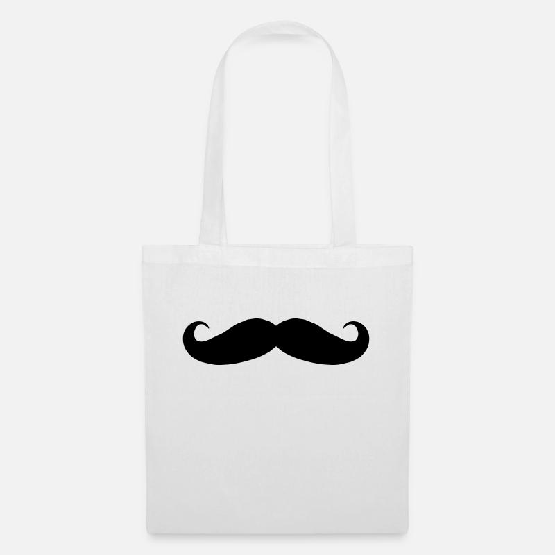 Mustache - Sac en tissu - blanc
