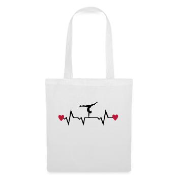 Gymnast, Gymnastics, Heartbeat & Hearts - Sac en tissu - blanc - Devant
