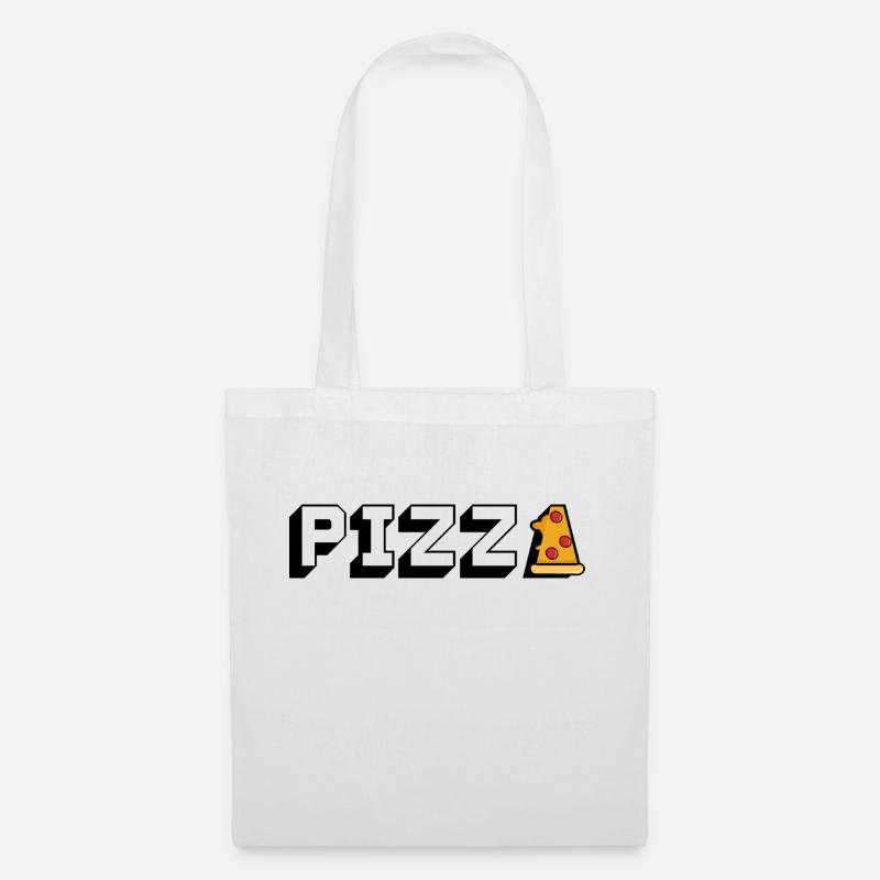 Pizza - Stoffbeutel - Weiß