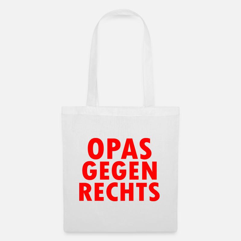 Opas gegen rechts - Stoffbeutel - Weiß