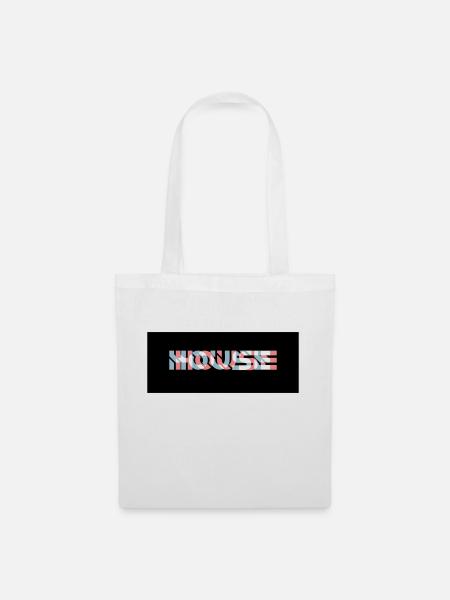 3D Effekt House Logo - Stoffbeutel - Weiß
