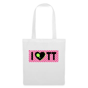 I love Table Tennis Shirt - Tote Bag - white - Front